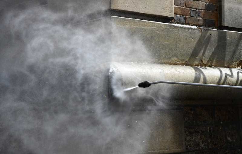 nettoyage mur haute pression